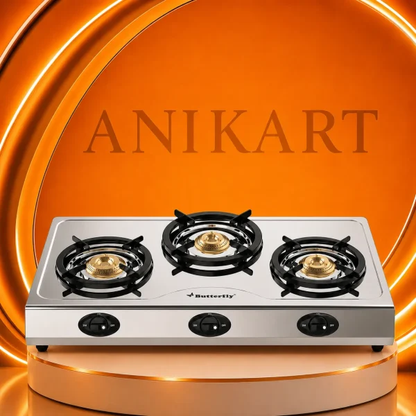 Butterfly Bolt Shakti Stainless Steel 2 Burner Gas Stove