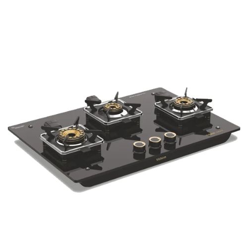 Vidiem Vogue 3 Burner Glass Top Gas Stove